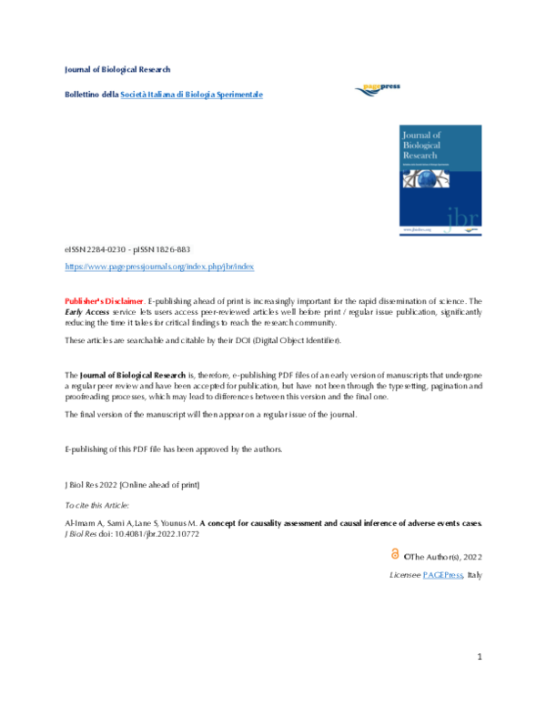 (PDF) A concept for causality assessment and causal inference of ...