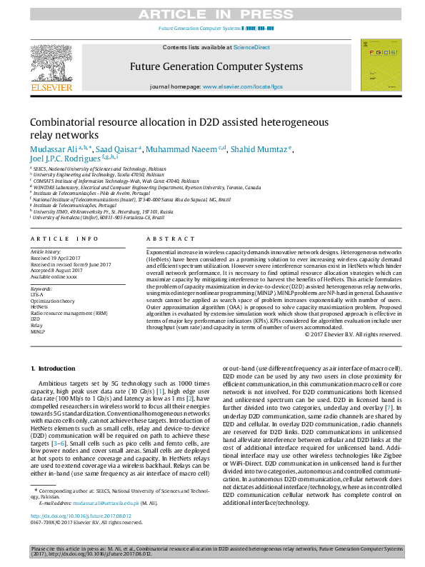 (PDF) Combinatorial resource allocation in D2D assisted heterogeneous ...