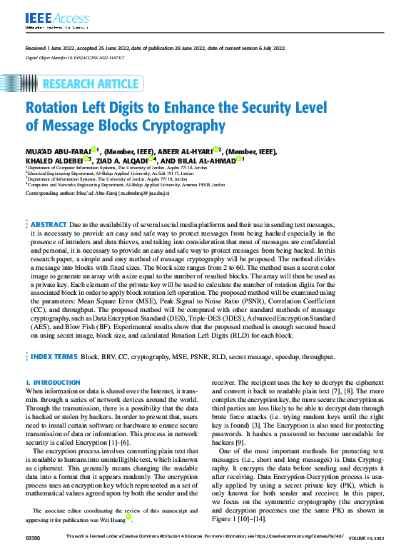 (PDF) Rotation Left Digits to Enhance the Security Level of Message ...