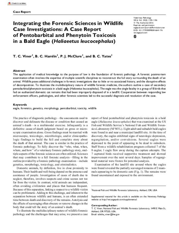 (PDF) Integrating the Forensic Sciences in Wildlife Case Investigations
