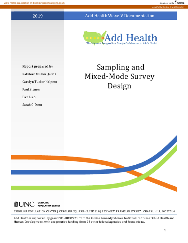(PDF) Sampling and Mixed-Mode Survey Design