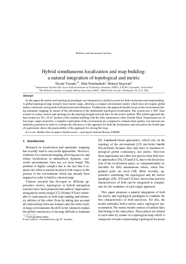(PDF) Hybrid simultaneous localization and map building: a natural ...