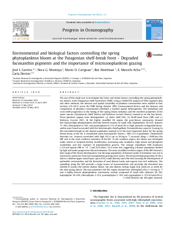 (PDF) Environmental and biological factors controlling the spring ...