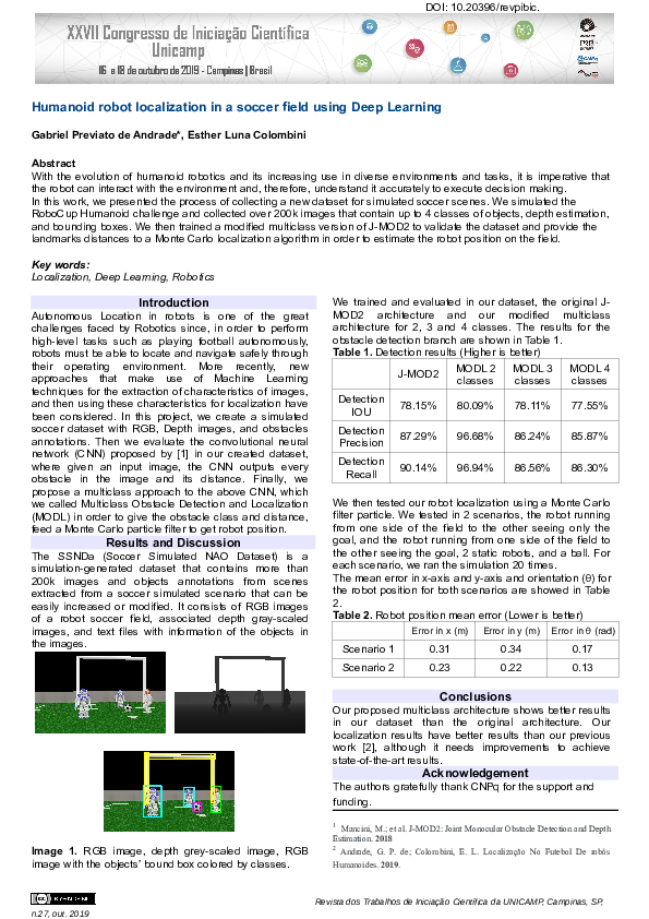 (PDF) Humanoid robot localization in a soccer field using Deep Learning