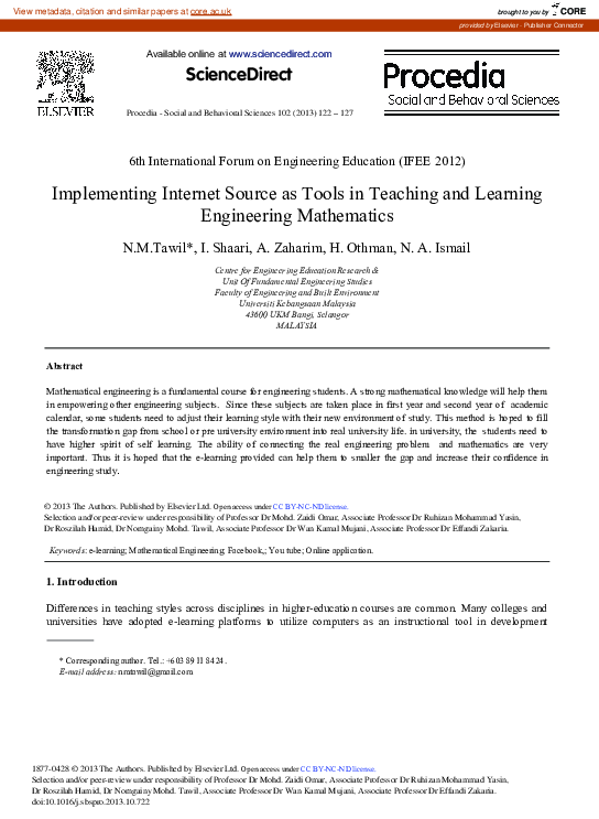 (PDF) Implementing Internet Source as Tools in Teaching and Learning ...