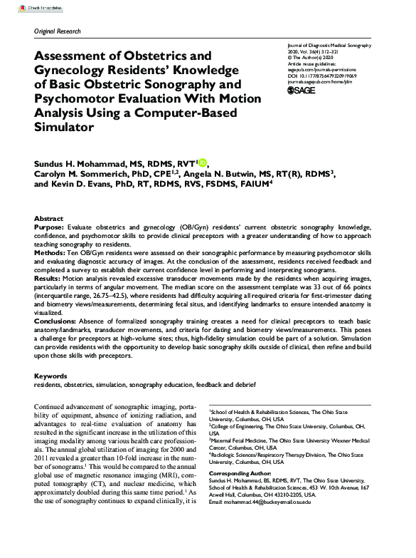(PDF) Assessment of Obstetrics and Gynecology Residents’ Knowledge of ...