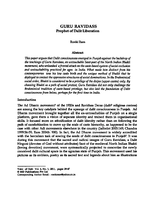 (PDF) Guru Ravidass