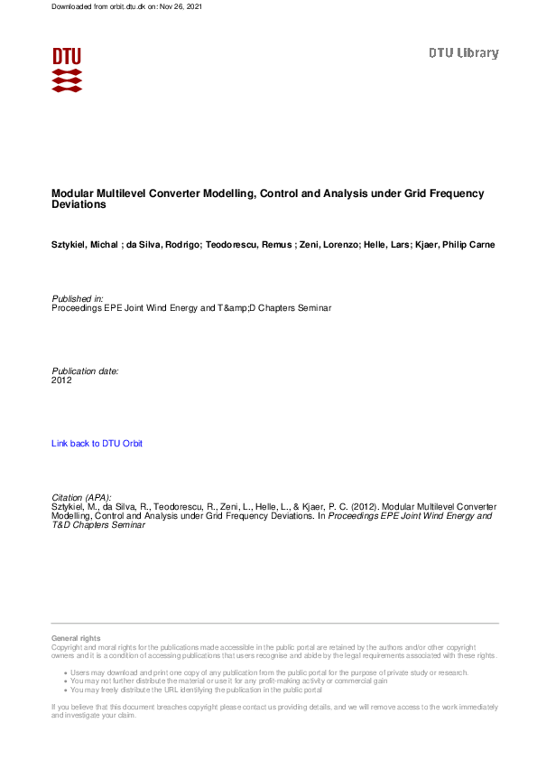 (PDF) Modular multilevel converter modelling, control and analysis ...