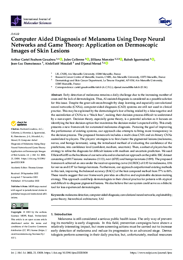 (PDF) Computer Aided Diagnosis of Melanoma Using Deep Neural Networks ...