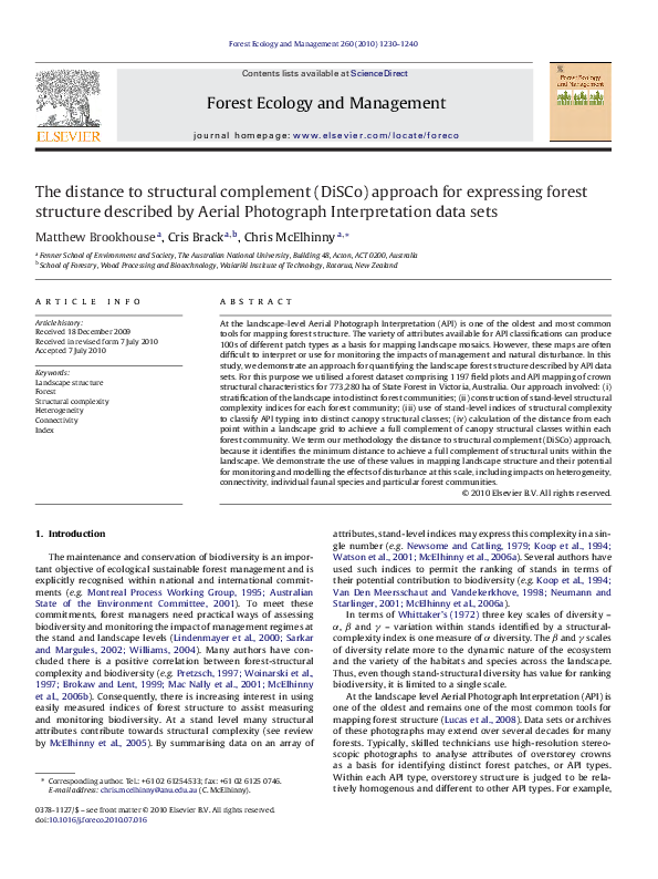 (PDF) The distance to structural complement (DiSCo) approach for ...