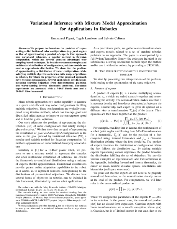 (PDF) Variational Inference with Mixture Model Approximation for ...