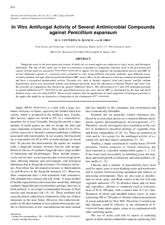 (PDF) In Vitro Antifungal Activity of Several Antimicrobial Compounds ...