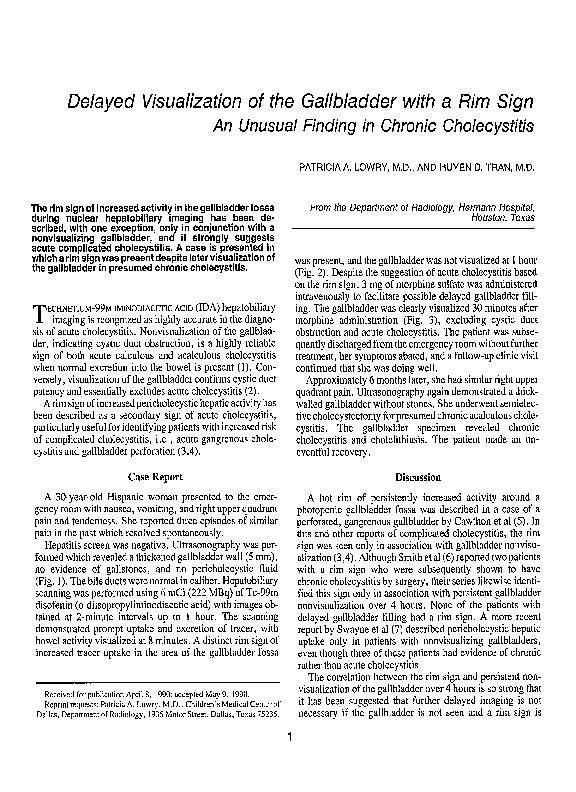 (PDF) Delayed Visualization of the Gallbladder with a Rim Sign