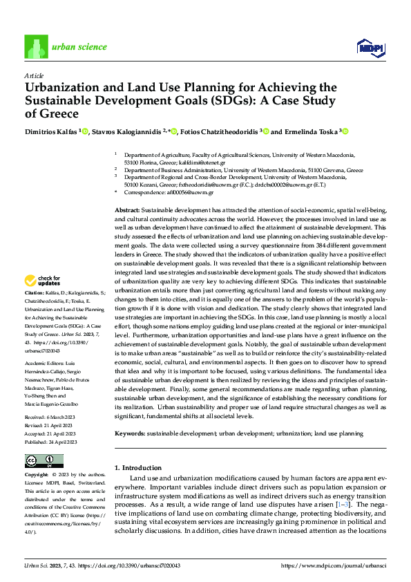 (PDF) Urbanization and Land Use Planning for Achieving the Sustainable ...
