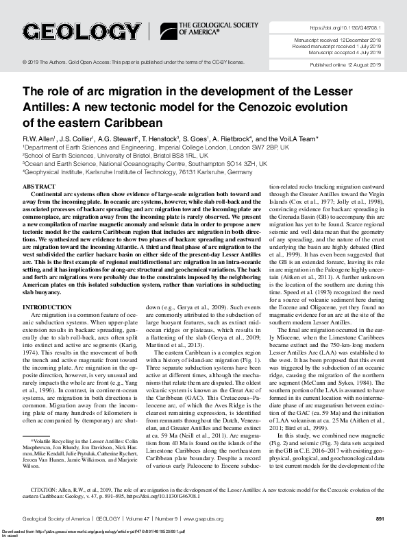 (PDF) The role of arc migration in the development of the Lesser ...