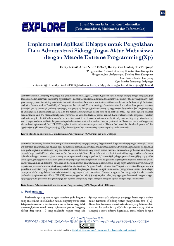 (PDF) Implementasi Aplikasi Ublapps untuk Pengolahan Data Administrasi ...