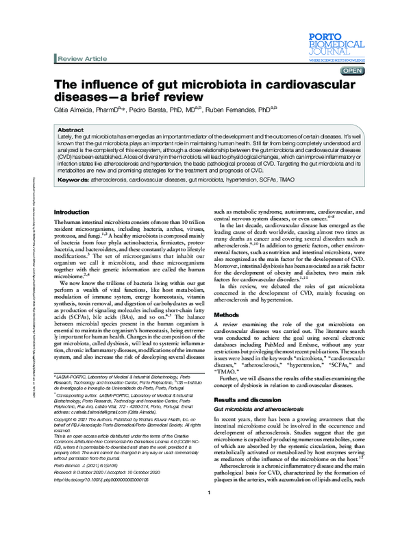 (PDF) The influence of gut microbiota in cardiovascular diseases—a ...