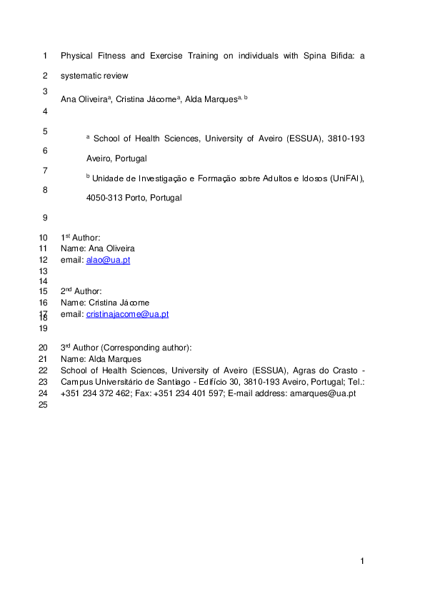 (PDF) Physical fitness and exercise training on individuals with Spina ...