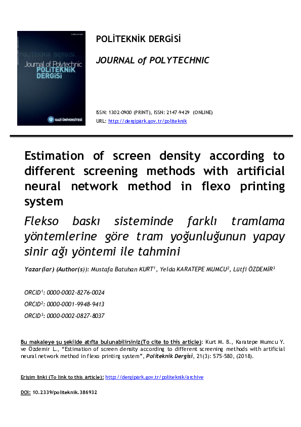 (PDF) Estimation Of Screen Density According To Different Screening ...