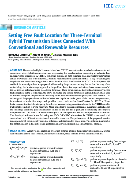 (PDF) Setting Free Fault Location for Three-Terminal Hybrid ...