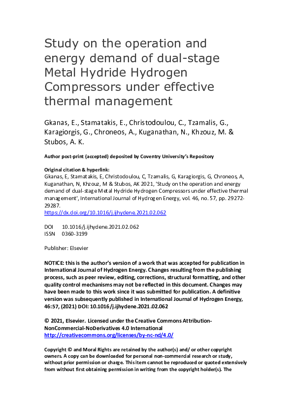 (PDF) Study on the operation and energy demand of dual-stage Metal ...