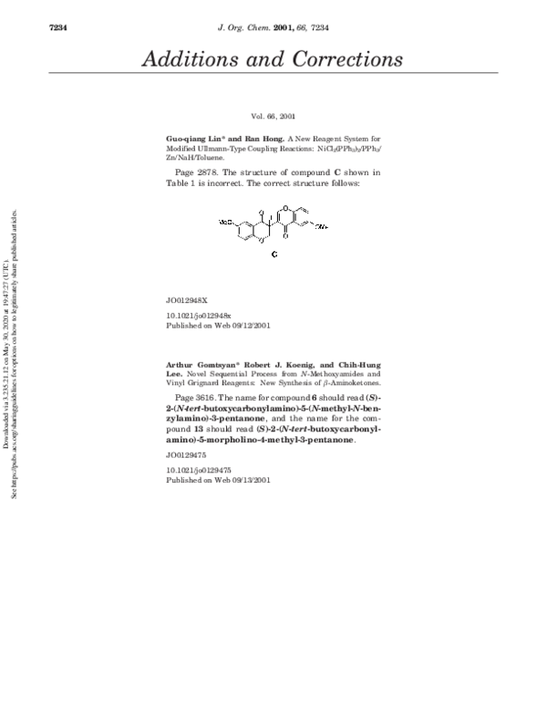 (PDF) A New Reagent System for Modified Ullmann-Type Coupling Reactions ...