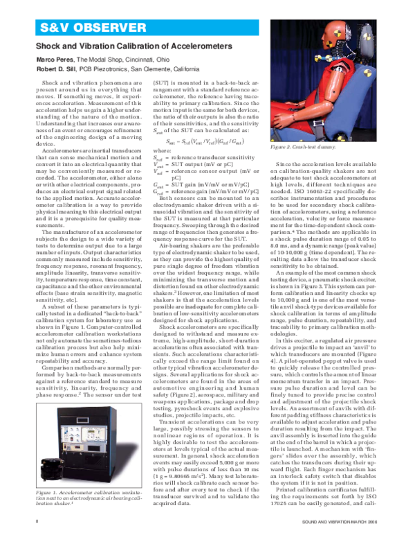 (PDF) Shock and Vibration Calibration of Accelerometers