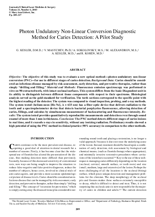 (PDF) Photon Undulatory Non-Linear Conversion Diagnostic Method for ...