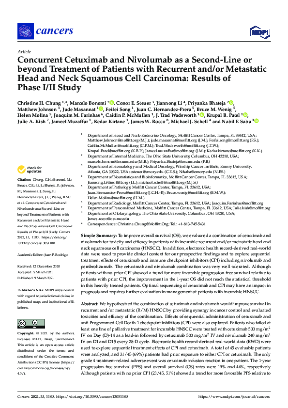 (PDF) Concurrent Cetuximab and Nivolumab as a Second-Line or beyond ...