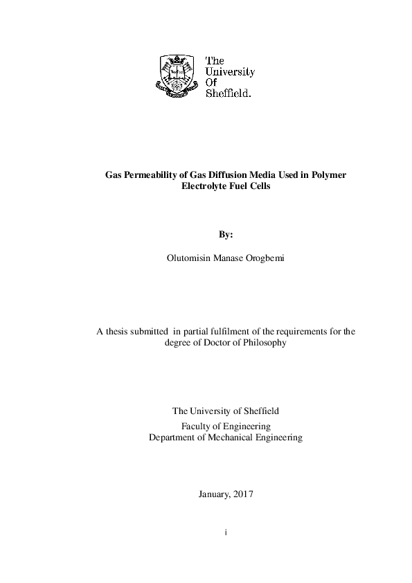 (PDF) Gas permeability of gas diffusion media used in polymer