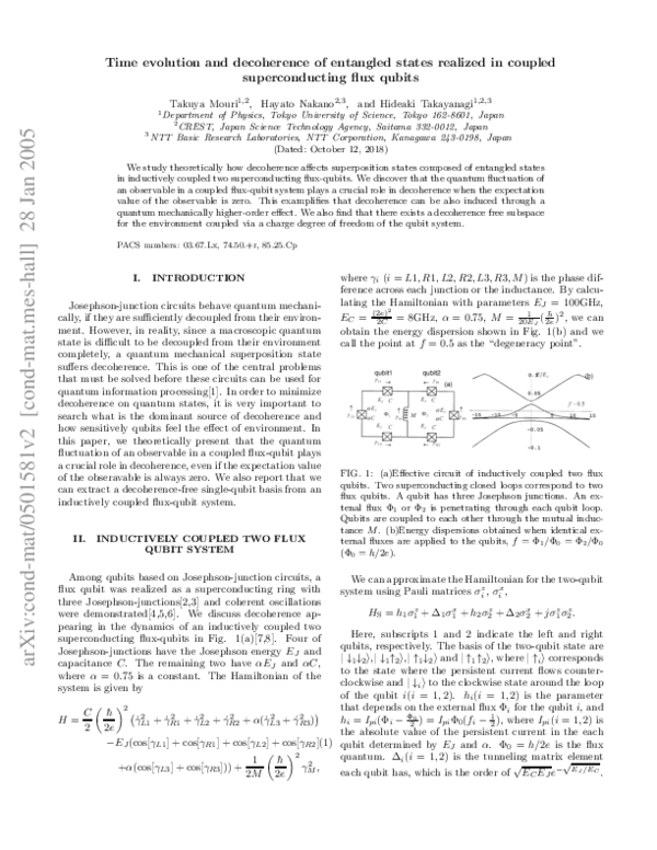 (PDF) Time evolution and decoherence of entangled states realized in ...