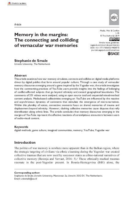 (PDF) Memory in the margins: The connecting and colliding of vernacular ...