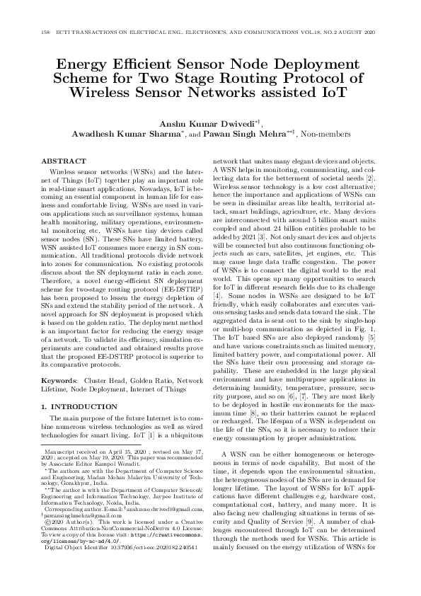 (PDF) Energy Efficient Sensor Node Deployment Scheme for Two Stage ...