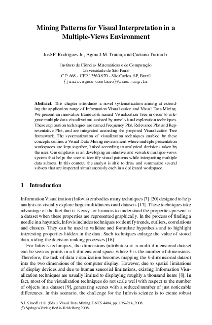 (PDF) Mining Patterns for Visual Interpretation in a Multiple-Views ...