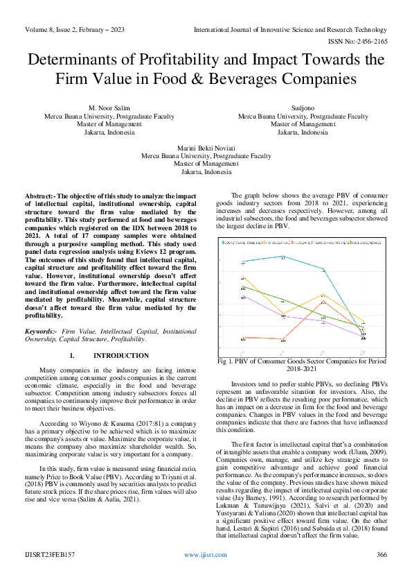 (PDF) Determinants of Profitability and Impact Towards the Firm Value ...