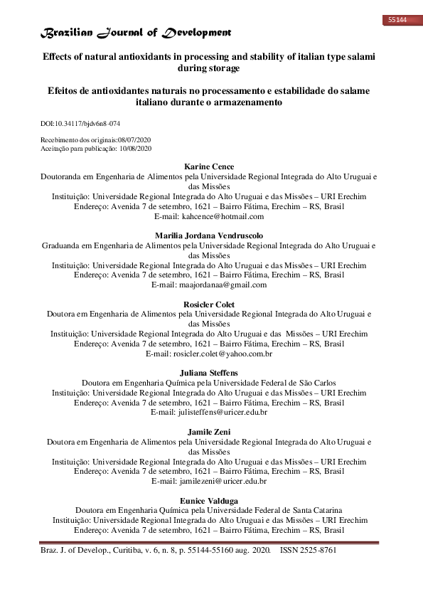 (PDF) Effects of Natural Antioxidants in Processing and Stability of ...