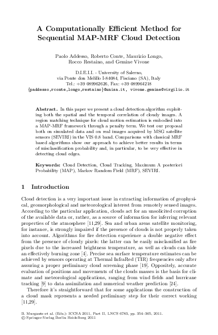 (PDF) A Computationally Efficient Method for Sequential MAP-MRF Cloud ...