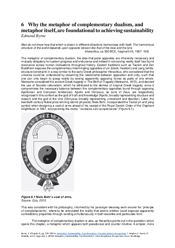 (PDF) Why the metaphor of complementary dualism, and metaphor itself ...