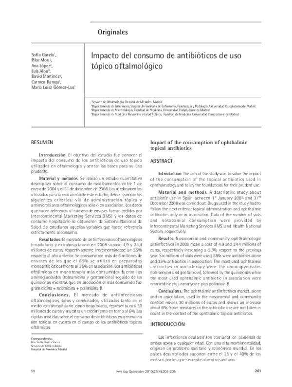 (PDF) [Impact of the consumption of ophthalmic topical antibiotics