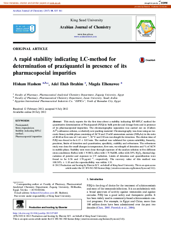 (PDF) A rapid stability indicating LC-method for determination of ...