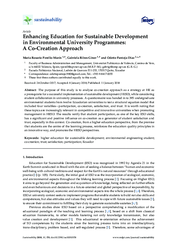 (PDF) Enhancing Education for Sustainable Development in Environmental ...