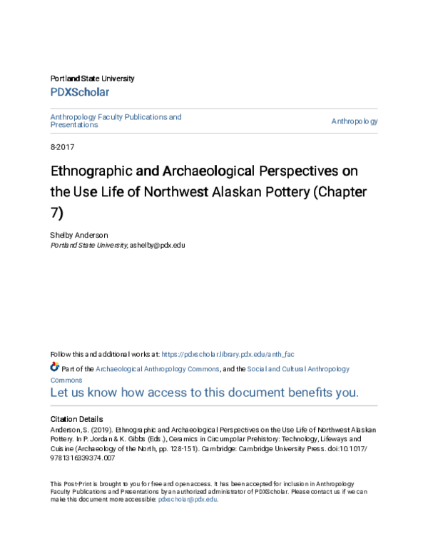 7098088760296807797alleethnographic And Archaeological Perspectives On The Use Life Ofhtml