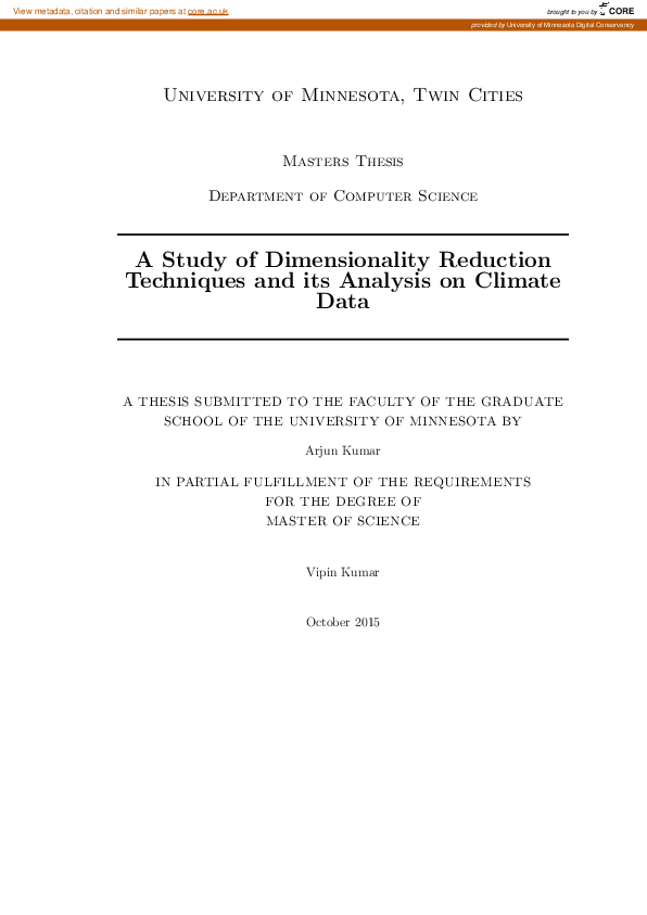 (PDF) A Study of Dimensionality Reduction Techniques and its Analysis ...
