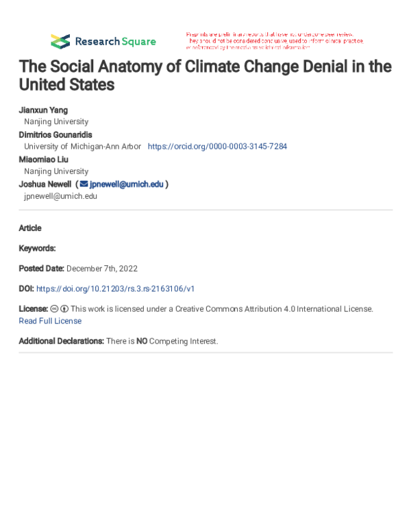 The Social Anatomy of Climate Change Denial in the United States