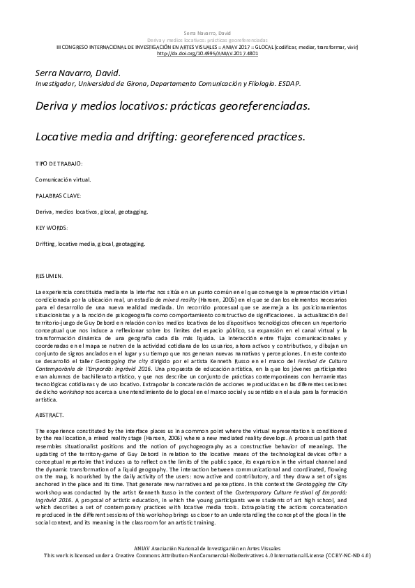 (PDF) Locative media and drifting: georeferenced practices