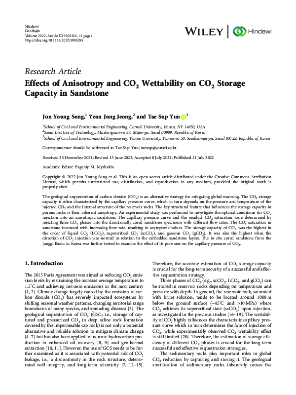 (PDF) Effects of Anisotropy and CO2 Wettability on CO2 Storage Capacity ...