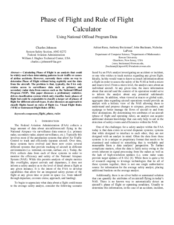 (PDF) Phase of Flight and Rule of Flight Calculator