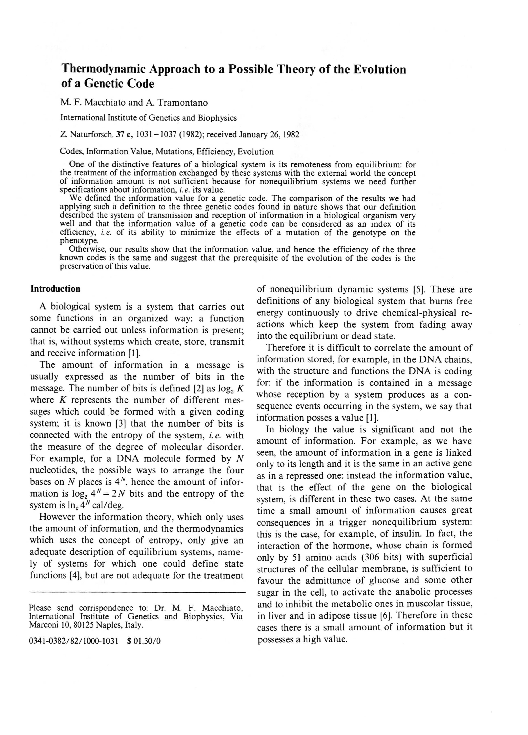 (PDF) Thermodynamic Approach to a Possible Theory of the Evolution of a ...