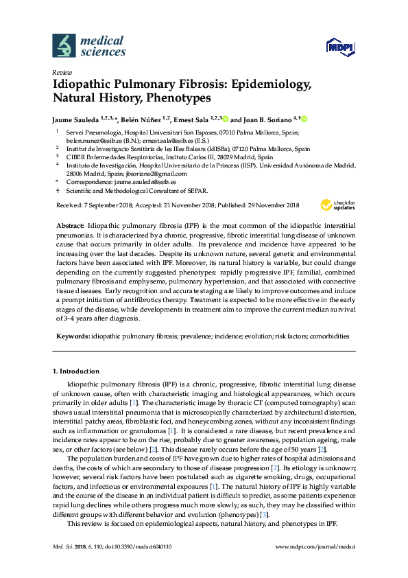(PDF) Idiopathic Pulmonary Fibrosis: Epidemiology, Natural History ...
