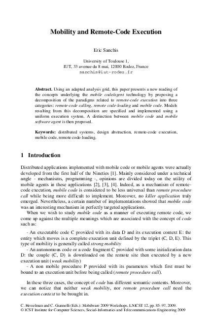 (PDF) Mobility and Remote-Code Execution